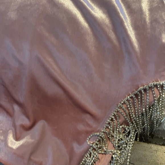 Velvet Fringe Rhinestone Dress - Picture 7 of 7